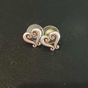 Elegant Heart-Shaped Silver Earrings